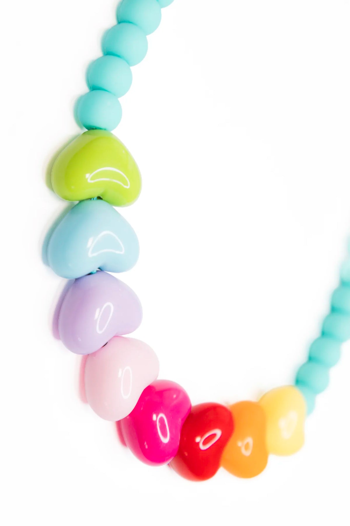 Turquoise Bead and Heart Phone Strap