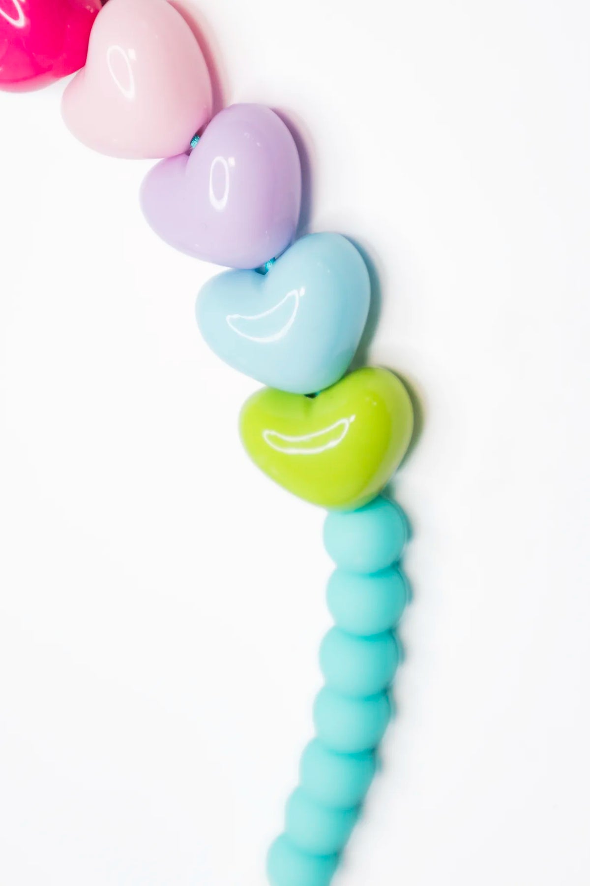 Turquoise Bead and Heart Phone Strap