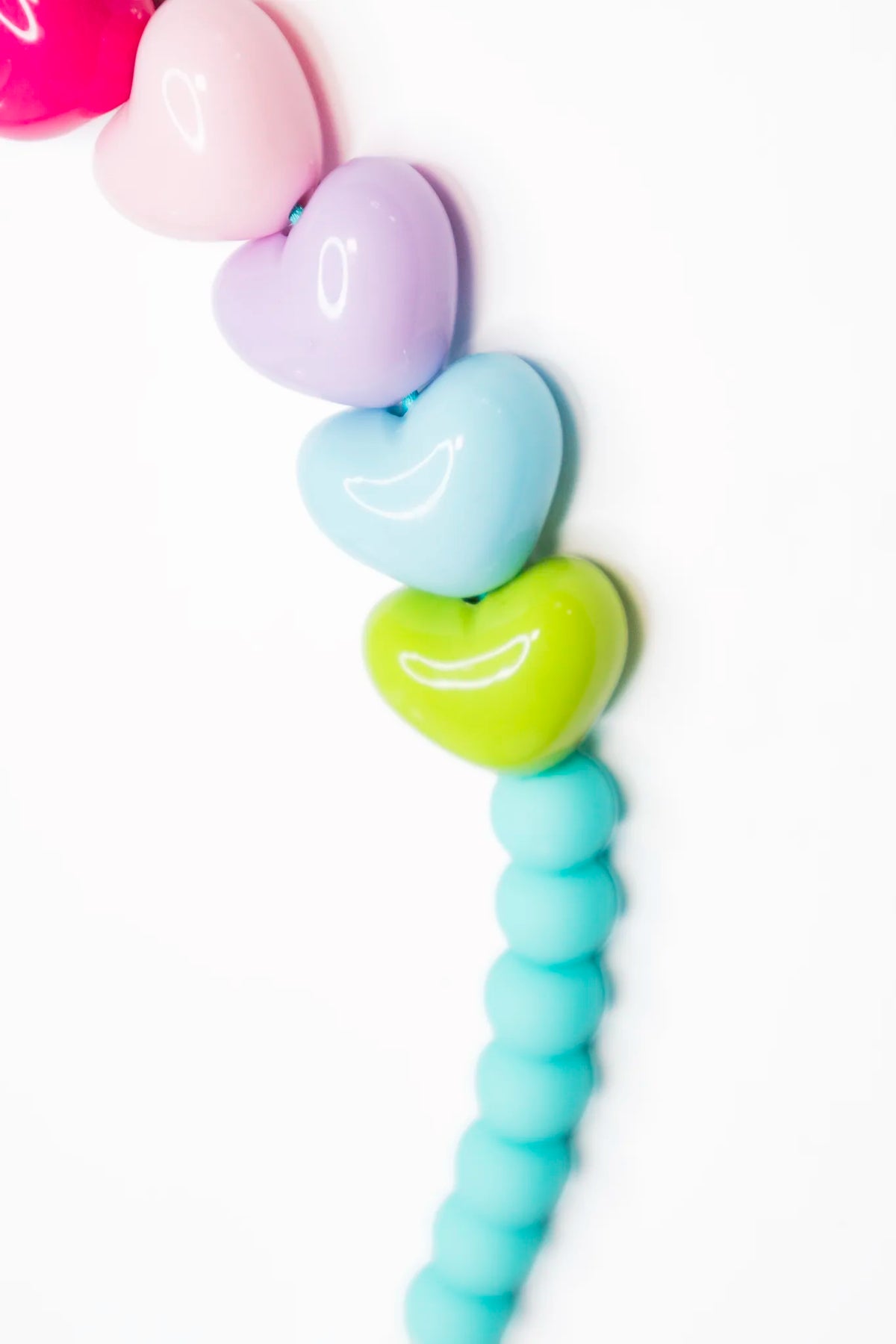 Turquoise Bead and Heart Phone Strap