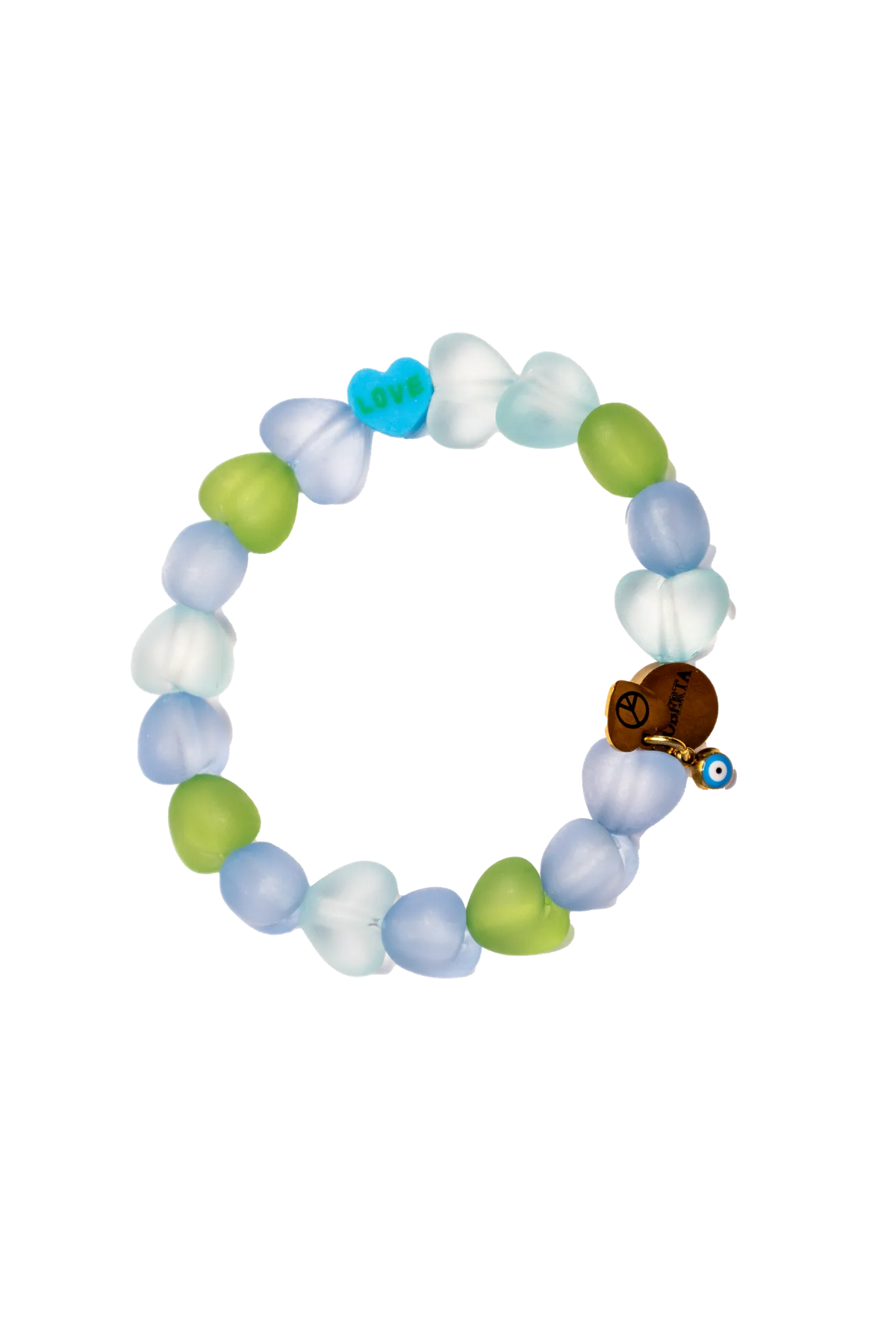 Blue Gummy Heart Bracelet