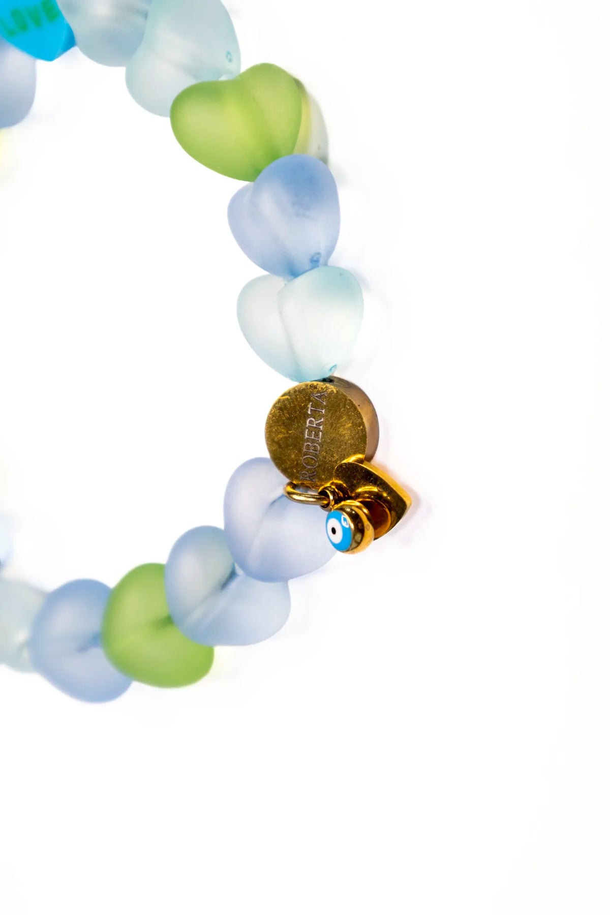 Blue Gummy Heart Bracelet