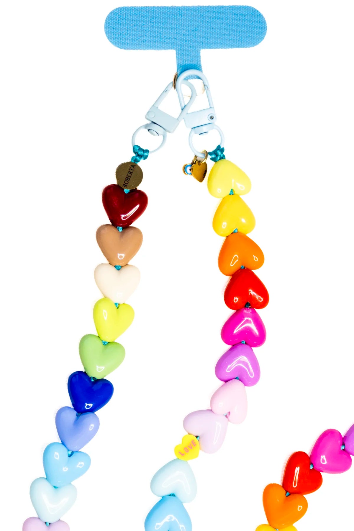 Flat Heart Gloss Phone Strap