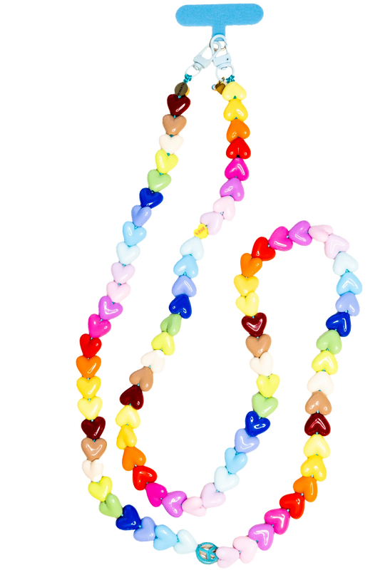Flat Heart Gloss Phone Strap